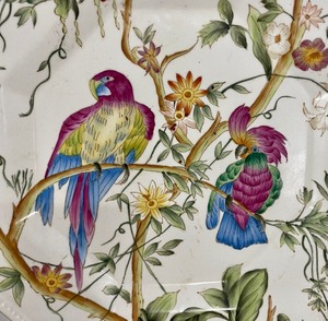 lot 66 image: Two Decorative Parrot Themed Plates