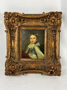 lot 24 image: Original Oil on Canvas Painted Portrait