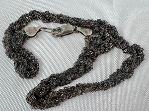 lot 64 image: Vintage Textured Sterling Silver Chain