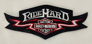 lot 161 image: 4 Ride Hard Harley Davidson Patches