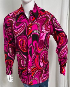 lot 3A image: Retro Groovy Button Up Dress Shirt