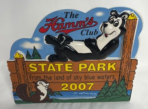 lot 139 image: 2007 Hamms Beer Commemorative Porcelain Plaque
