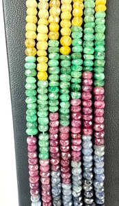 lot 14A image: Stunning 20 Multi Strand Faceted Beaded Necklace including Sapphire, Ruby, Garnet and More