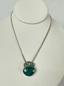lot 25A image: Artisan Created Sterling Pendant Necklace