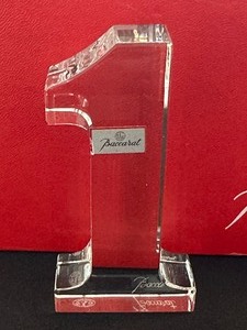 lot 230 image: Baccarat Crystal Number One Figurine with Box