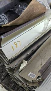 lot 187 image: Lot of 13 Brown aluminum gutters & gutter guards