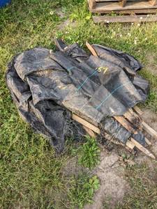 lot 157 image: Silt fence with wood stakes