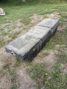 lot 161 image: Black poly truck bed tool box for full size truck