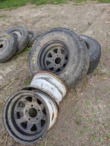 lot 167 image: Lot of 4-15 inch Rally Wheels, 2 w tires