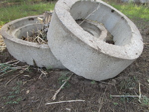 lot 23 image: Cement Ovals - Raised Beds