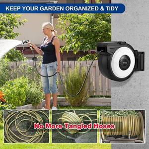 lot 4 image: BSTOKCAM Retractable Garden Hose Reel
