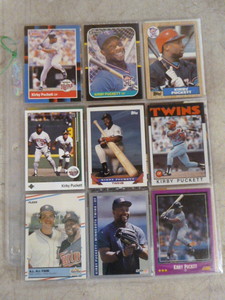 lot 26 image: 27 Different Kirby Puckett Baseball Cards