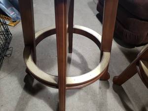 lot 165 image: Pair of Padded Swivel Bar Stools