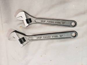 lot 23 image: Pair of Adjustable Wrenches