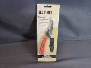 lot 36 image: Orange Old Timer by Schrade with Nylon Sheath