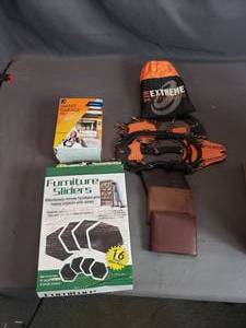 lot 77 image: Furniture Sliders, Extreme Ice Cleats, Wallets, Smart Garage Hub