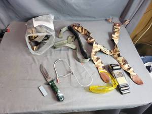 lot 83 image: Gorilla Tree Stand Harness, Knife, Suspenders