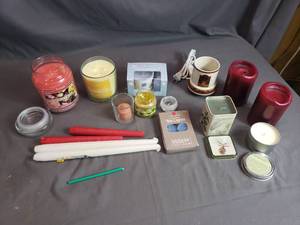 lot 103 image: Various Candles and Candle Warmer