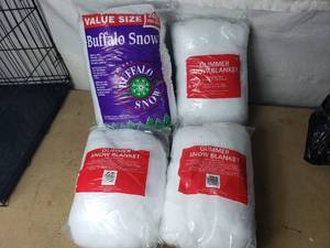 lot 142 image: Buffalo Snow and Glimmer Snow Blanket - New in Packages