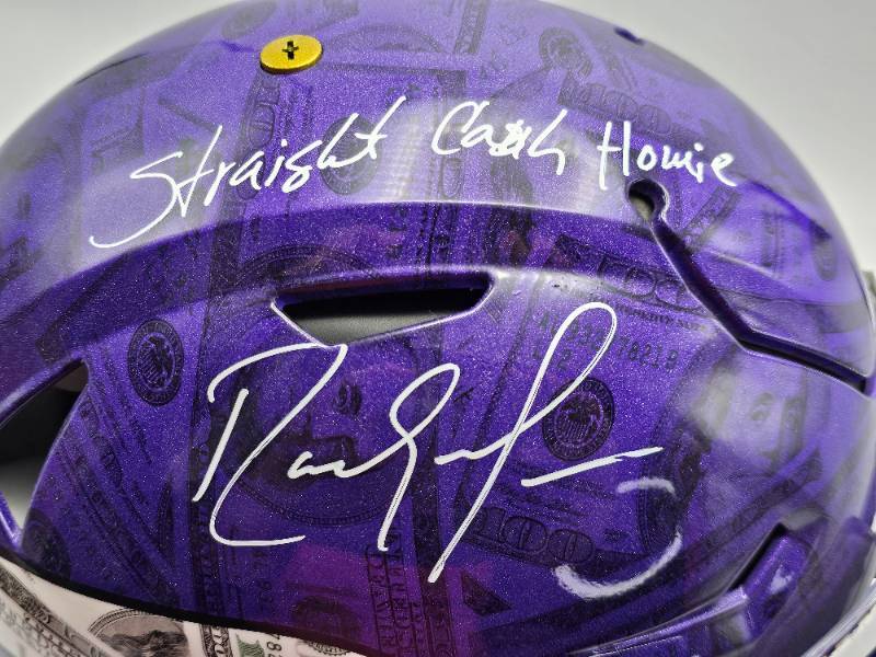 Randy Moss Signed Full-Size Authentic On-Field Hydro-Dipped F7