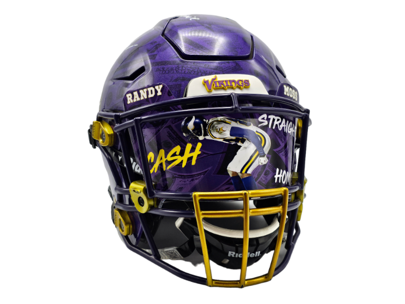 Randy Moss Signed Full-Size Youth Authentic On-Field Hydro-Dipped