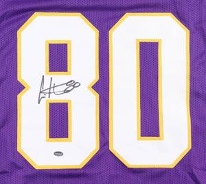 lot 4 image: Cris Carter Signed Minnesota Vikings Pro Style Jersey (Schwartz)