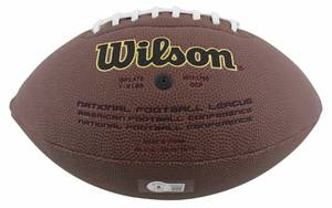 lot 12 image: T. J. Hockenson Signed Full-Sized NFL Football Beckett Authenticated