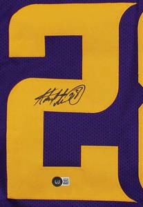 lot 6A image: Adrian Peterson Signed Limited Edition Minnesota Vikings Pro Style Speed Rush Jersey Beckett Authenticated