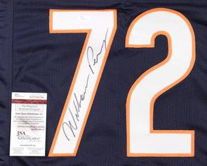 lot 32 image: William The Refrigerator Perry Signed Chicago Bears Pro Style Jersey JSA Authenticated