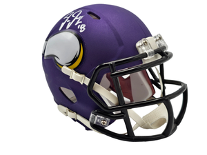 lot 2A image: Justin Jefferson Signed Minnesota Vikings Riddell SpeedFlex Mini Helmet Beckett Authenticated