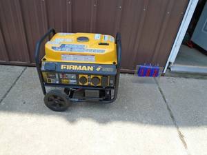 lot 102 image: Firman 3650 watt generator. Electric cord start looks nearly new. Tested & works. As shown.