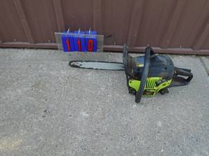 lot 110 image: Poulan 16chainsaw. Used condition. Tested & works. As shown.