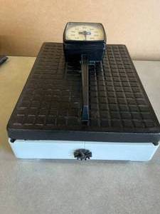lot 18 image: Retro Cool Heavy Duty Health-O-Meter Vintage Medical Scale 300lb Max Capacity (Spins Around The Clock A Couple Times To Get To 300lb) Great Working Condition