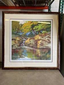 lot 21 image: Lovely Signed & Numbered 20195 Rock Springs I Large Framed Print 48 x 48 Excellent Condition