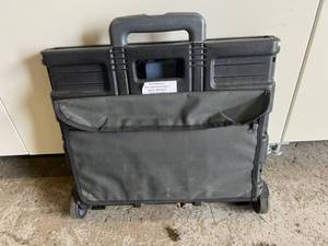 lot 60 image: Heavy Duty Collapsible Rolling Storage Cart with Handle