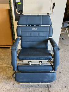 lot 58 image: WOWOW MSRP $8000 Barton Convertible Patient Transfer Chair -&nbspConverts from an upright position to a reclined, stretcher position with an infinite number of positions in between - Great Working Condition