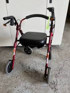 lot 65 image: MSRP $250 Nova Zoom Rolling Walker With Lock N Load - See You Tube Like New Condition