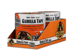 lot 53 image: MSRP $250  4 Cases (16 Rolls) Gorilla 6025302 Tough & Wide White Duct Tape