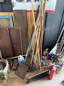 lot 5 image: Shovels, Broom, and More