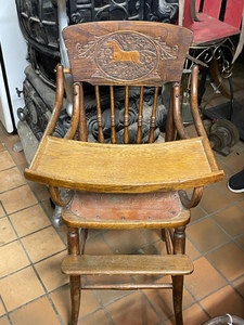 lot 62 image: Wooden High Chair