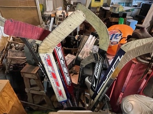 lot 82 image: Large Assortment of Hockey Sticks