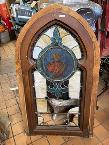 lot 92 image: Stained Glass Window from St. Josephs Church in Moorhead