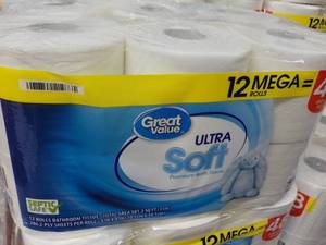 12 Mega Rolls Great Value 2 Ply Toi...