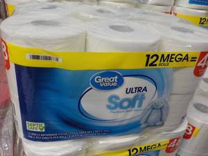 12 Mega Rolls Great Value 2 Ply Toi...
