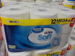 12 Mega Rolls Great Value 2 Ply Toi...