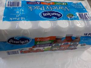 18 pack Ocean Spray 10 oz Variety P...