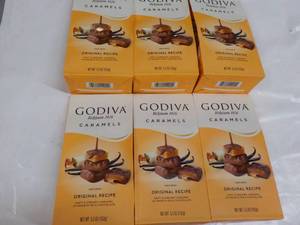 6 ct 5.3 oz Bags Godiva Caramels b...