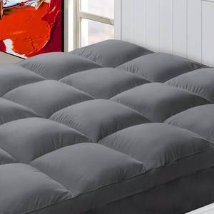 lot 9 image: CHOPINMOON Extra Thick Twin Mattress Topper, Cooling Mattress Pad Cover, Plush Quilted Pillow Top with Overfilled 4D Spiral Fiber,Grey