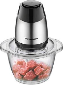 lot 17 image: Meat Grinder Electric, Food Processor 2L Stainless Steel Meat Blender Food Chopper for Meat, Vegetables, Fruits and Nuts with 4 Sharp Blades, 350W, 8 Cups, 110V