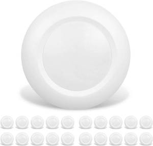 lot 31 image: JULLISON 20 Packs 6 Inch LED Low Profile Recessed & Surface Mount Disk Light, Round, 15W, 900 Lumens, 5000K Day Light White, CRI80, Driverless Design, Dimmable, ETL Listed, White